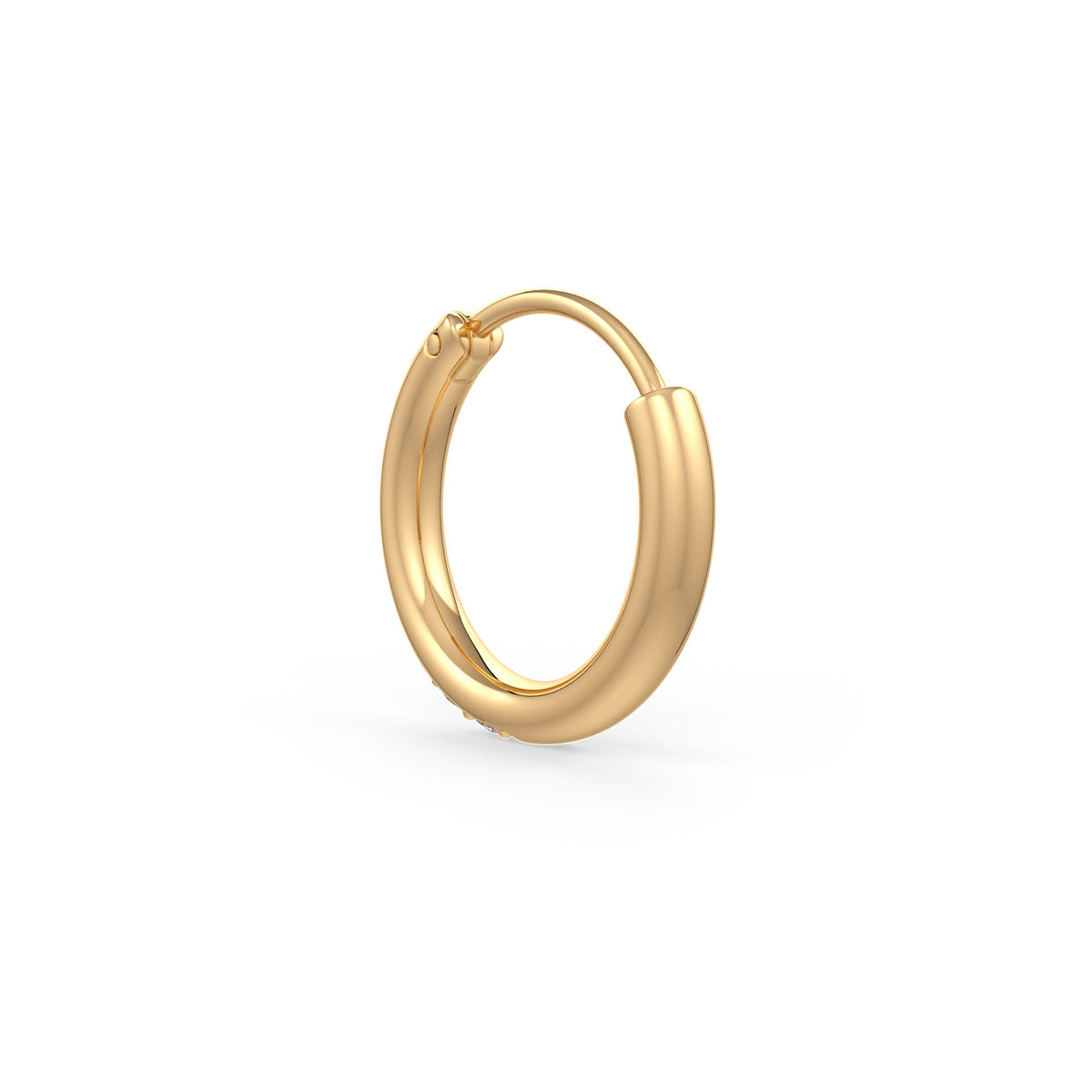 Skinny diamond nose ring 18ct yellow gold