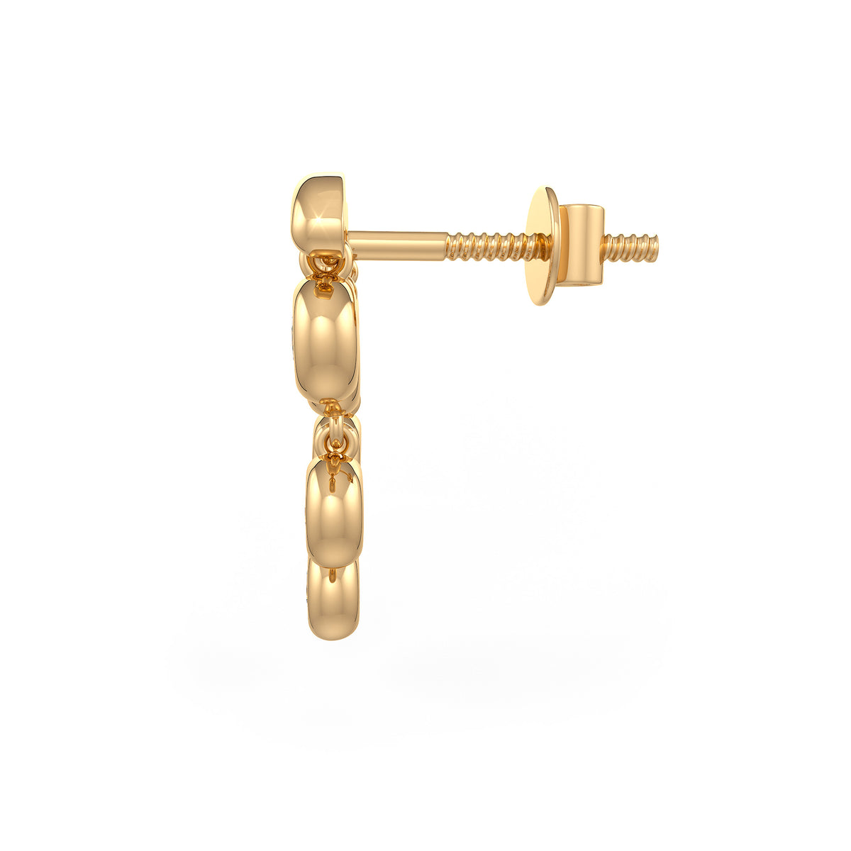1ct Diamond Earrings in 18ct Yellow Gold Raindrops Drop Studs One Carat
