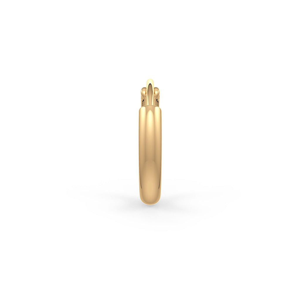 Elegant yellow gold diamond nose ring hoop