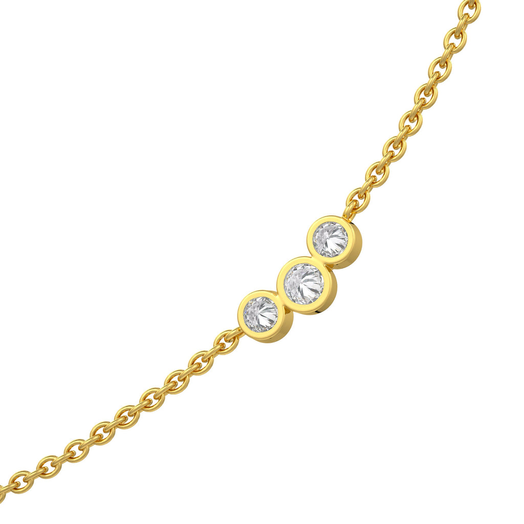 Stunning 18ct yellow gold diamond necklace
