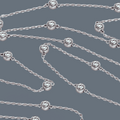 1ct Diamond By The Yard Chain in 18ct White Gold 24 inch