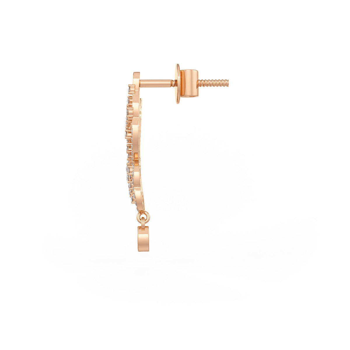 Premium 0.50ct diamond butterfly earring with elegant finish
