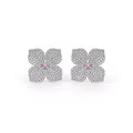 Butterfly-shaped earrings with pink gemstones