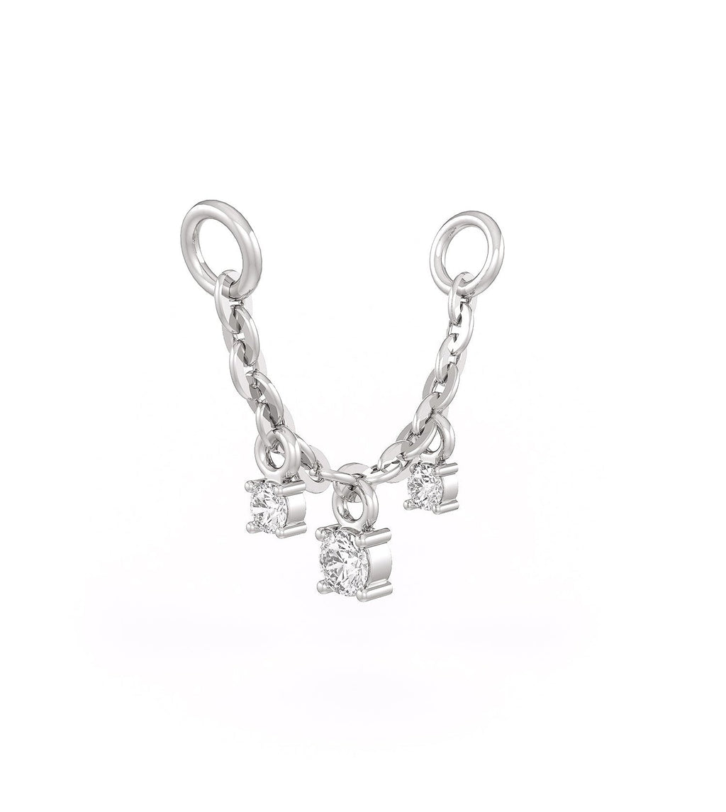Diamond Connector Charm Chain in 18ct White Gold