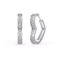 1ct Diamond Heart Earrings White Gold