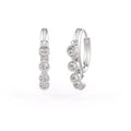 Diamond Cartilage Hoop Earring in 18ct White Gold with Bezel Charms 0.12ct G VS Diamond