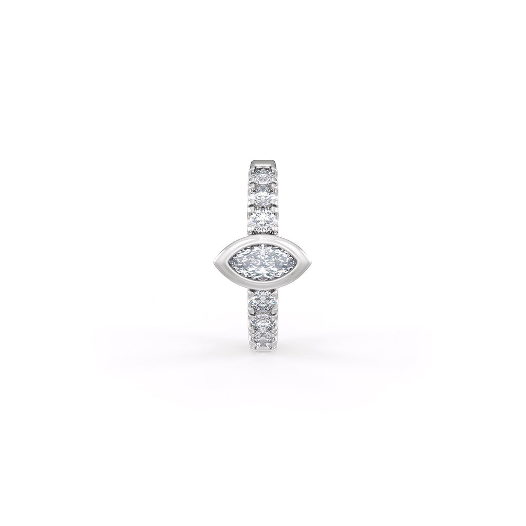Diamond earring with a white background