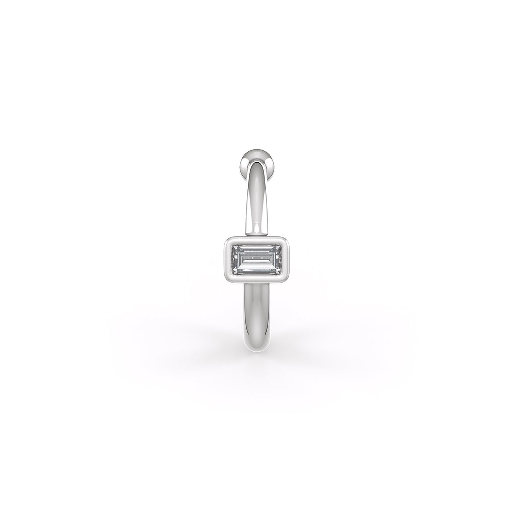 Classic 18ct white gold diamond hoop