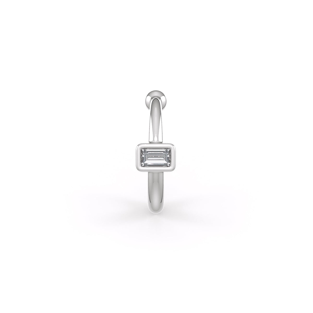 Classic 18ct white gold diamond hoop