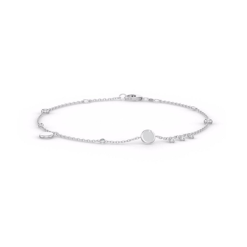 Minimalist diamond bracelet white gold