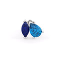 Blue gemstone cartilage piercing earring
