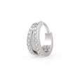 Diamond double eternity nose hoop ring