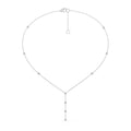Exquisite 1.10ct diamond lariat necklace in 18ct white gold