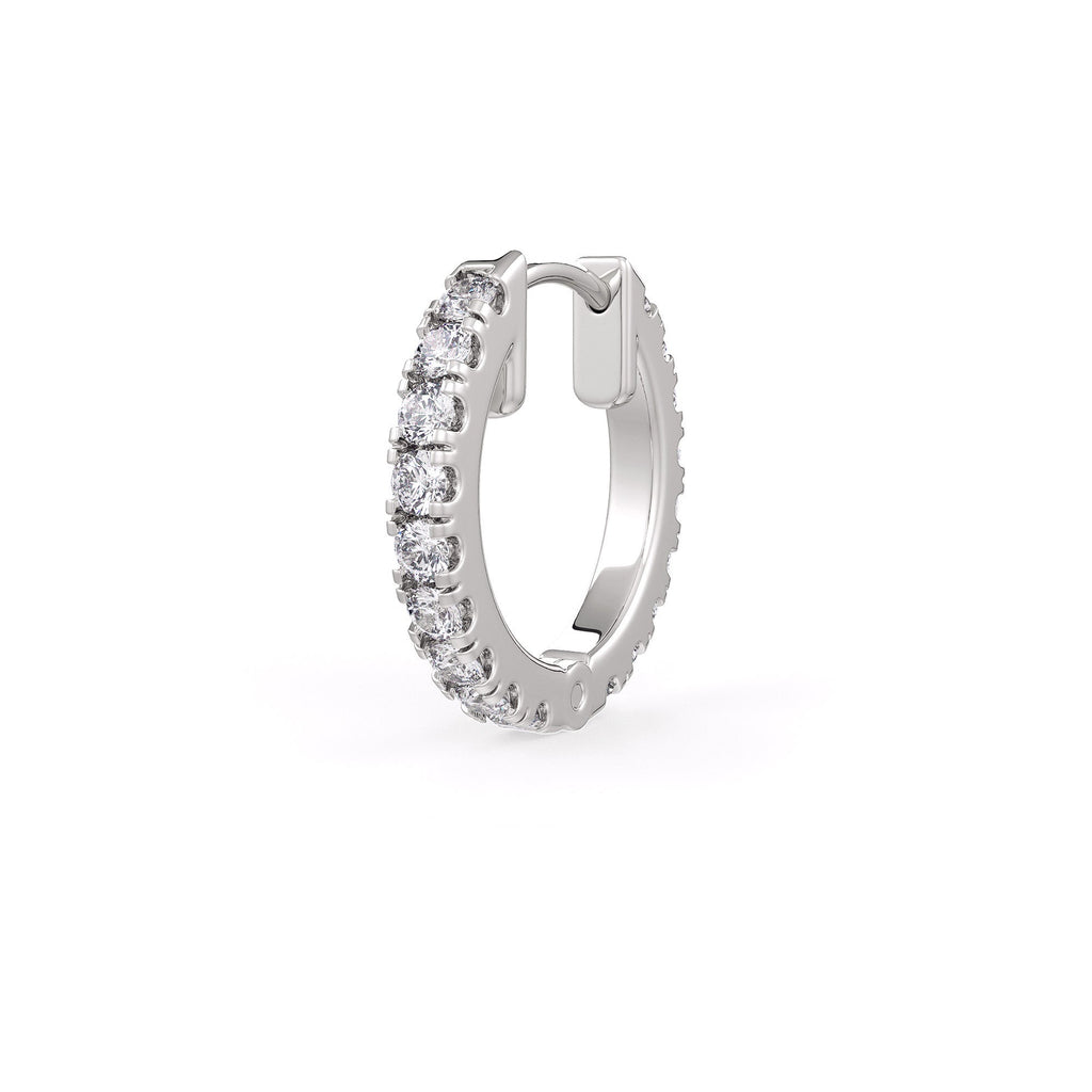 10mm full eternity diamond hoop earring in 18ct gold