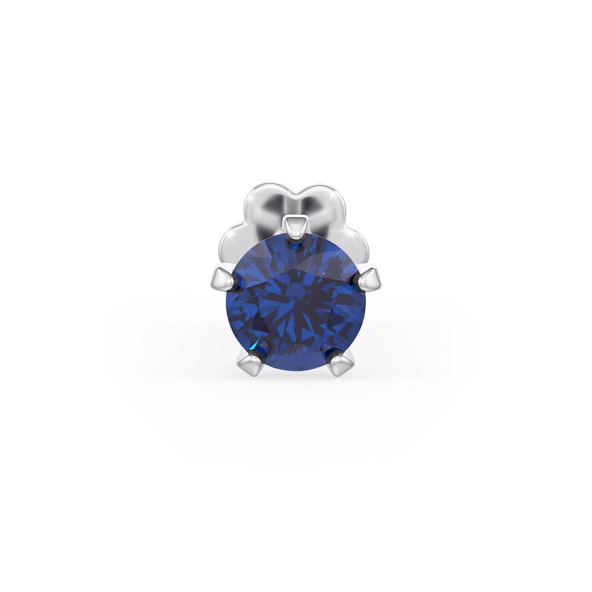  Piercing al naso in zaffiro blu e oro bianco