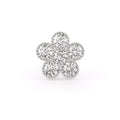 Daisy Flower Diamond Nose Stud 18ct White Gold Large 0.33ct
