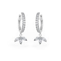 Elegant 0.92ct diamond eternity hoops 2.3cm drop
