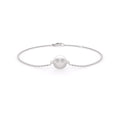 18ct White Gold Emoji Smiley Diamond Bracelet Cervin Blanc