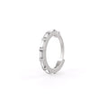 0.15ct baguette diamond nose hoop ring in 18ct white gold