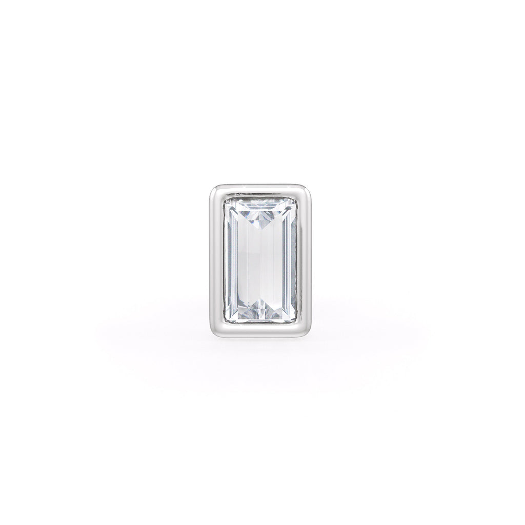 Luxury 18ct white gold diamond nose stud