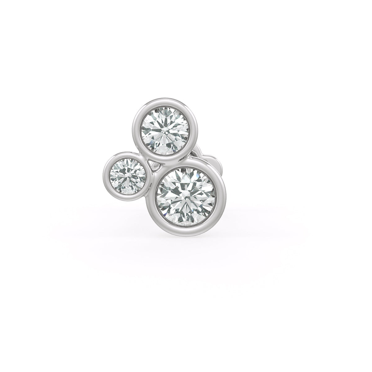 Screwback luxury diamond nose piercing stud