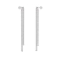 0.90ct diamond tennis earrings in 18ct white gold