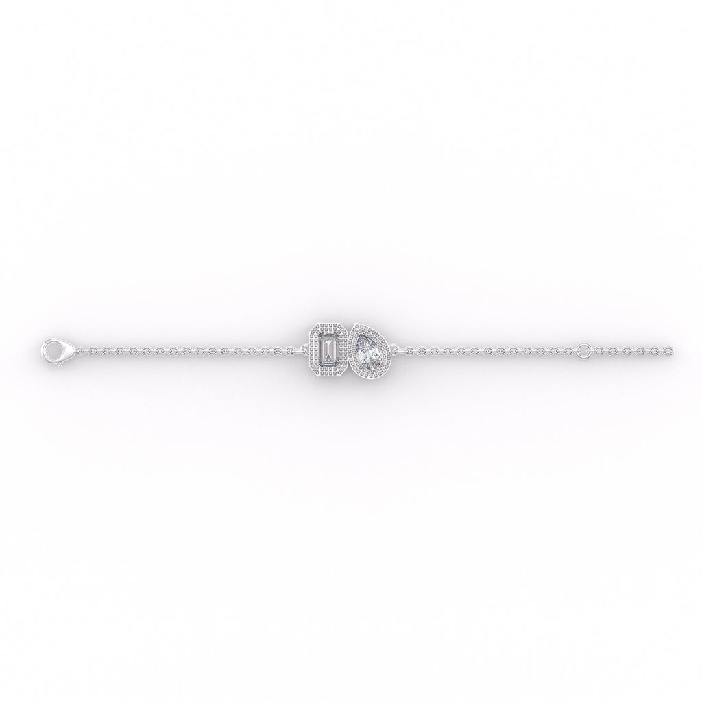 Toi Et Moi Diamond Bracelet 0.40ct in 18ct White Gold