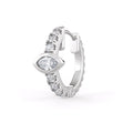 18ct White  Gold Full Eternity 12mm Diamond Hoop Earrings 0.50ct Marquise solitaire (Singular) Cartilage or Lobe