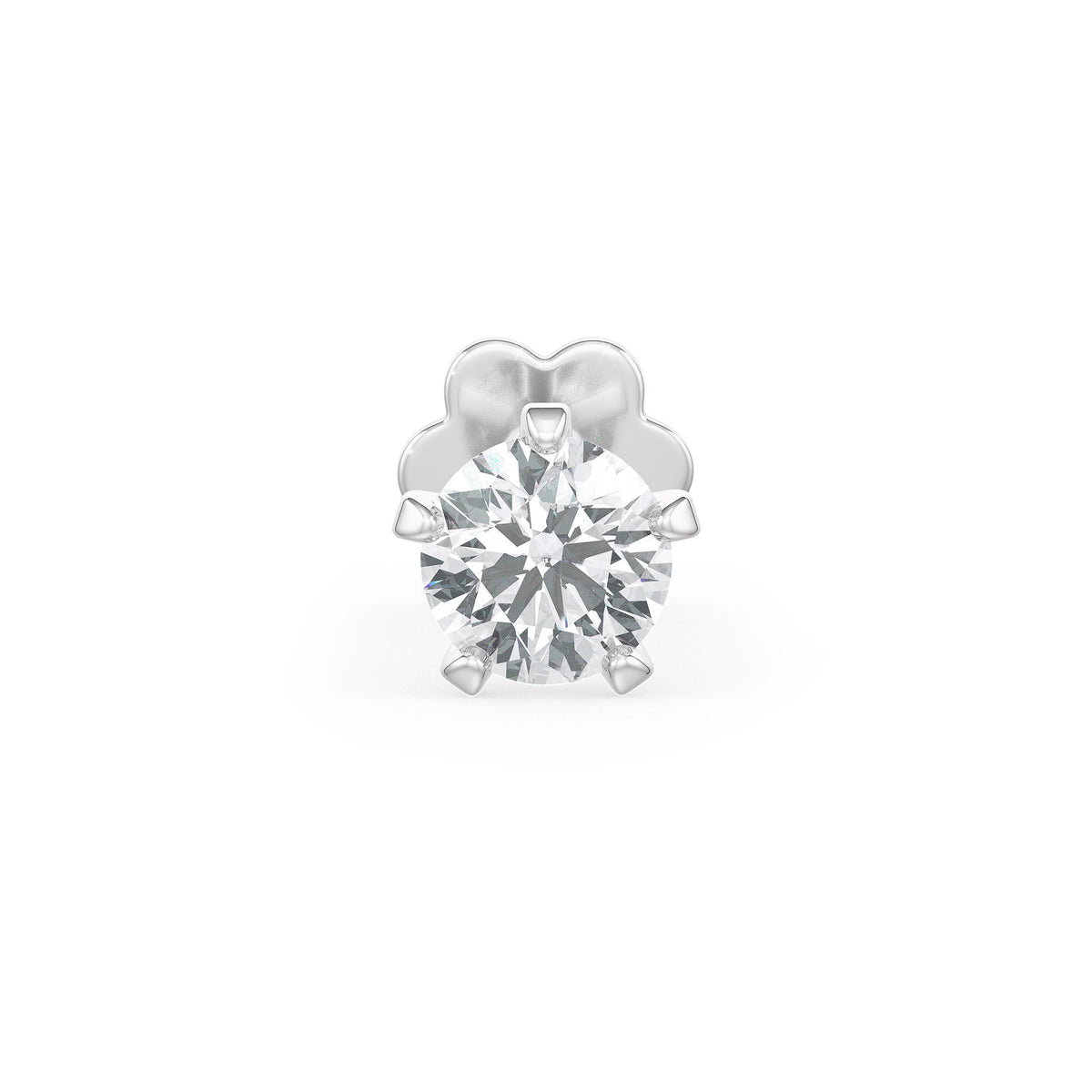 Elegant white gold diamond nose piercing