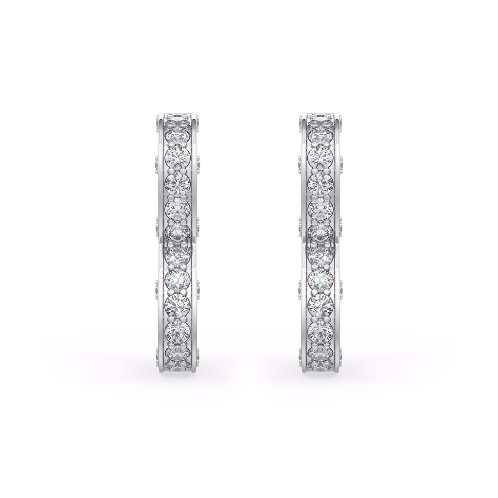 1ct Diamond Heart Earrings White Gold