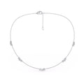 18ct white gold diamond necklace trilogy by the yard