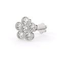 Daisy Flower Diamond Cartilage Stud 18ct White Gold Earring 0.33ct