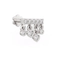 Heart diamond nose stud in 18ct white gold