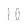 1.30ct Diamond Bubble Hoop Earrings White Gold