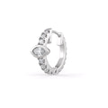 Luxury white gold 10mm eternity hoop earring