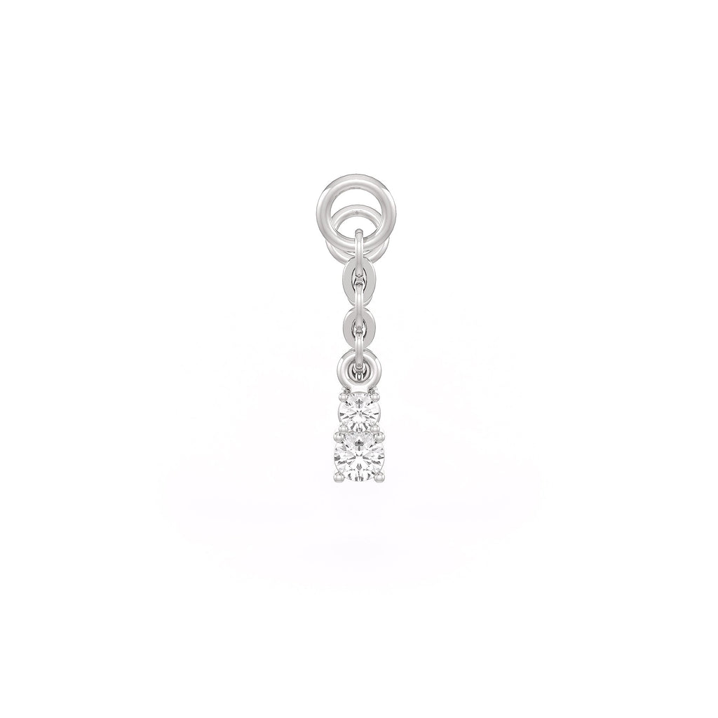 Diamond Connector Charm Chain in 18ct White Gold