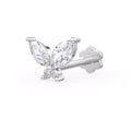 Butterfly-shaped diamond earring 