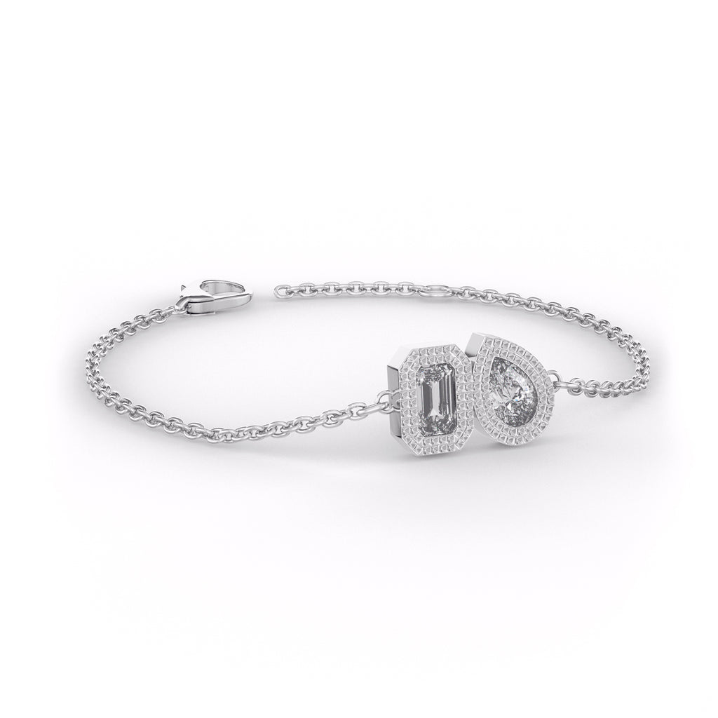 Toi Et Moi Diamond Bracelet 0.40ct in 18ct White Gold