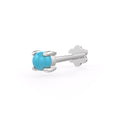 Delicate turquoise gemstone nose pin