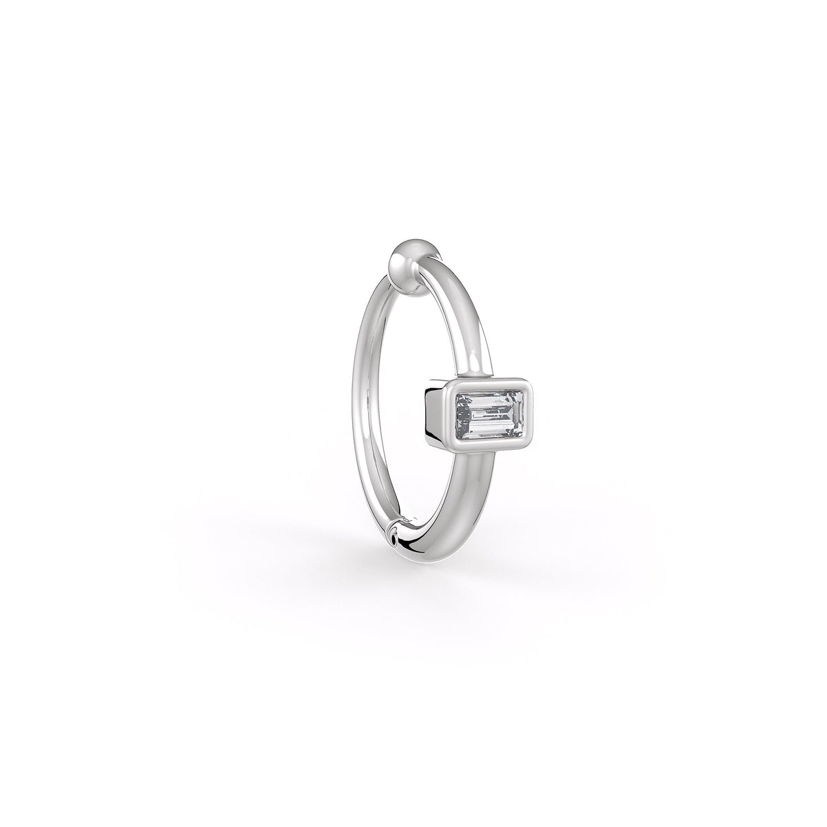 Sparkling 18ct gold diamond nose hoop