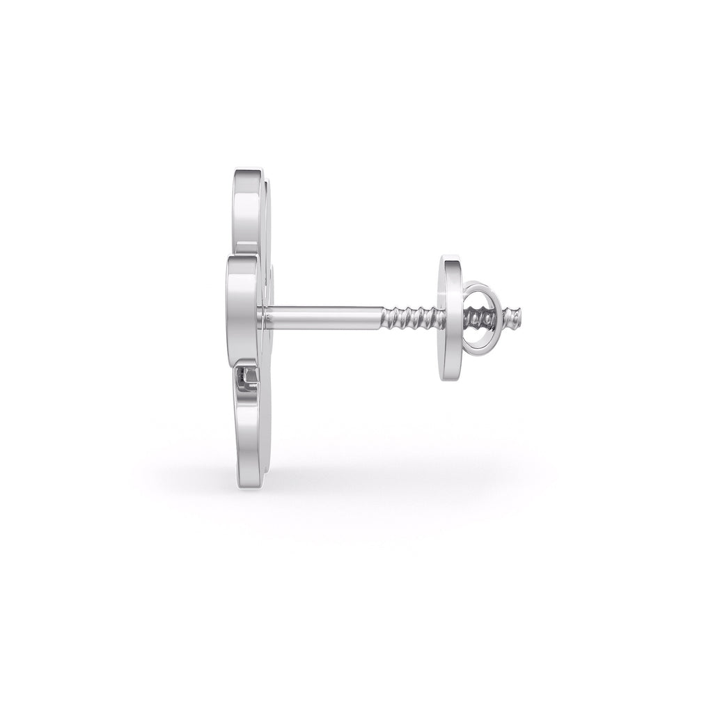 18ct White Gold Diamond Paws Studs with Screwbacks 0.42ct Earrings