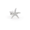 Starfish Diamond Nose Stud Pin 18ct White Gold