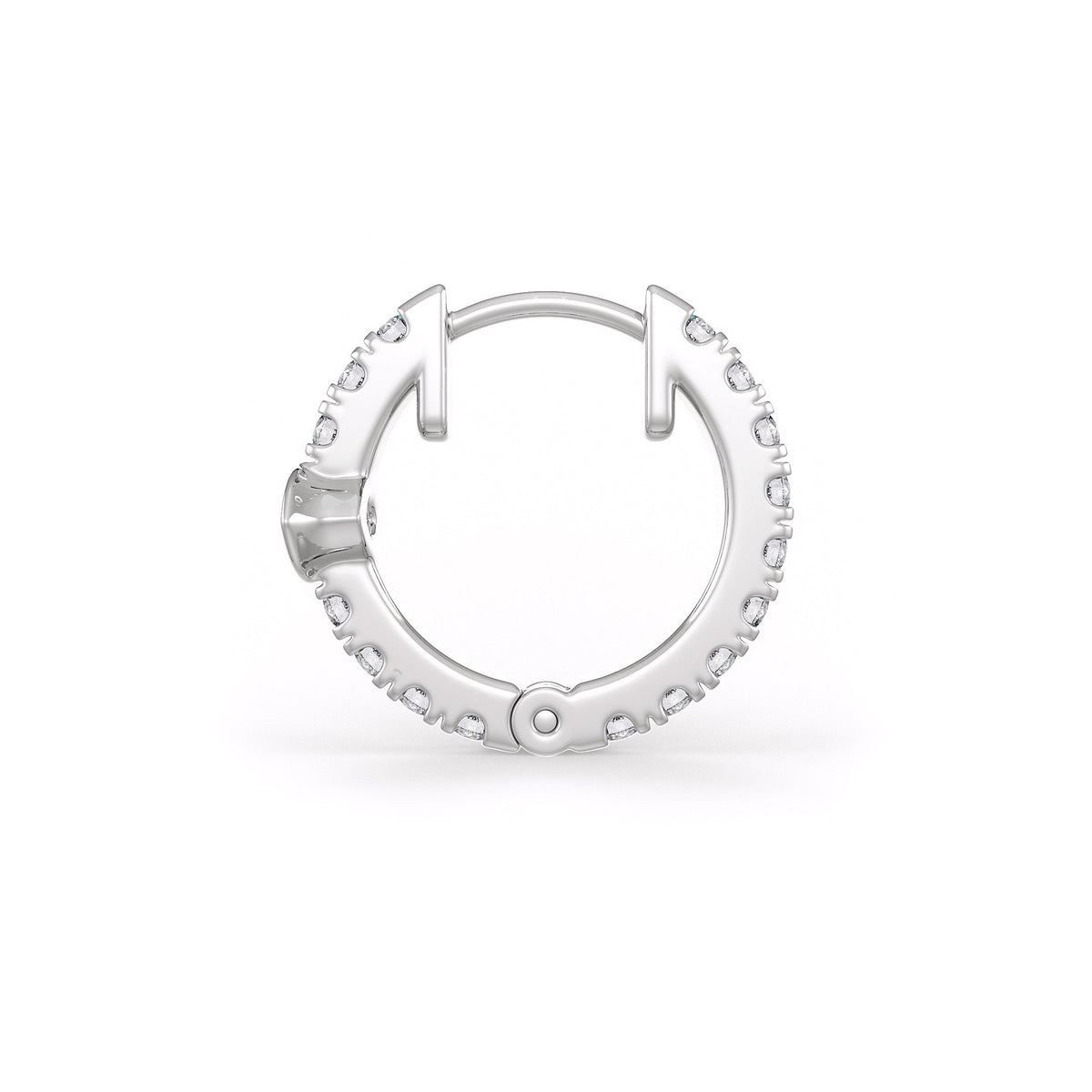 White hoop earrings
