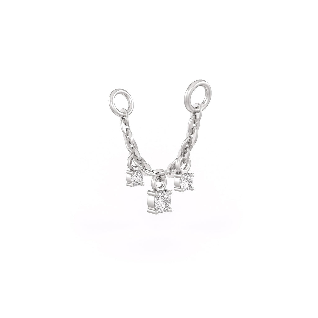 Diamond Connector Charm Chain in 18ct White Gold