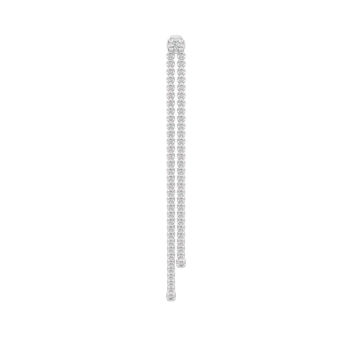 Elegant tennis diamond earrings