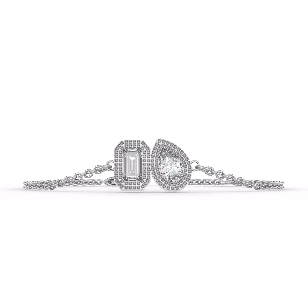 Toi Et Moi Diamond Bracelet 0.40ct in 18ct White Gold