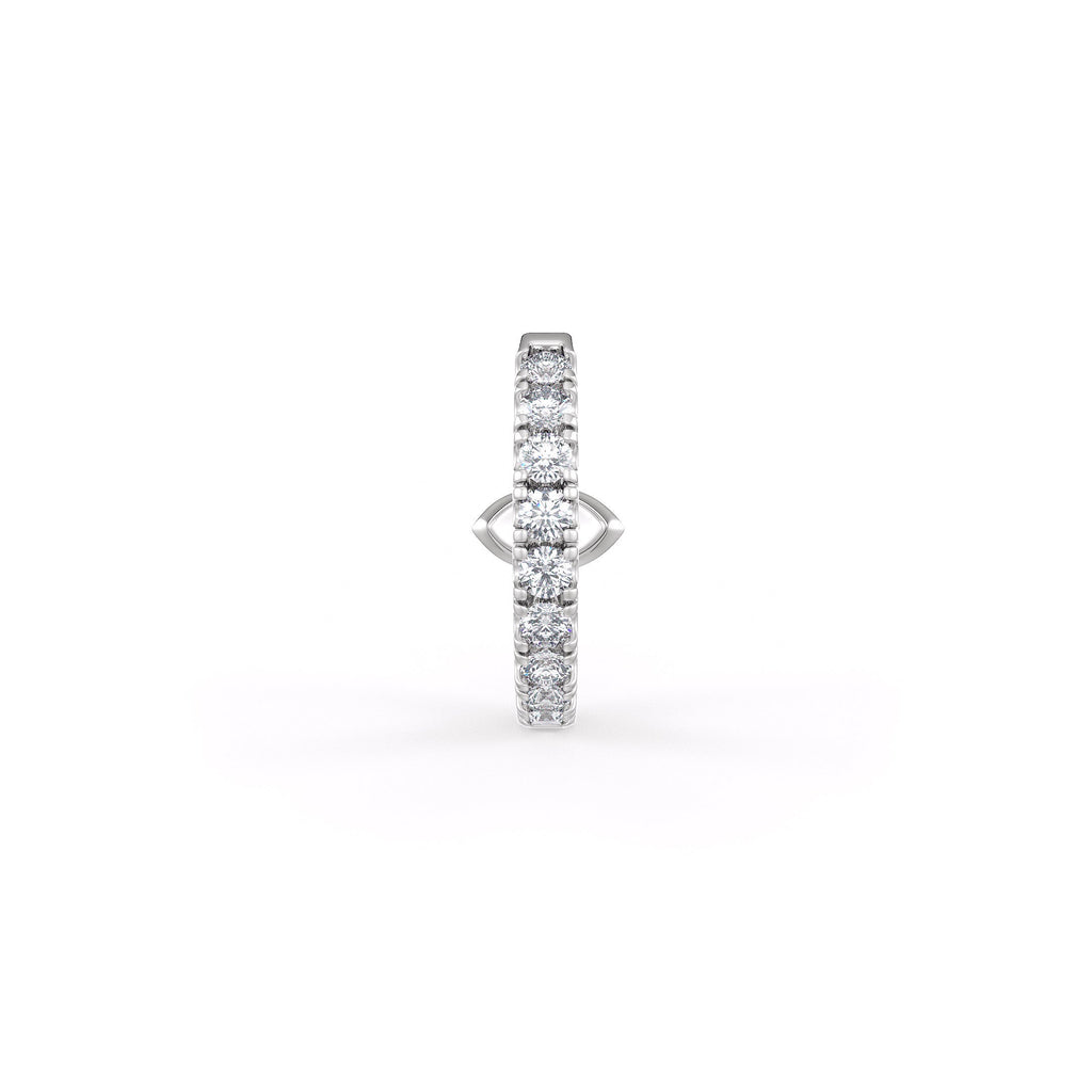 Diamond earring on a white background