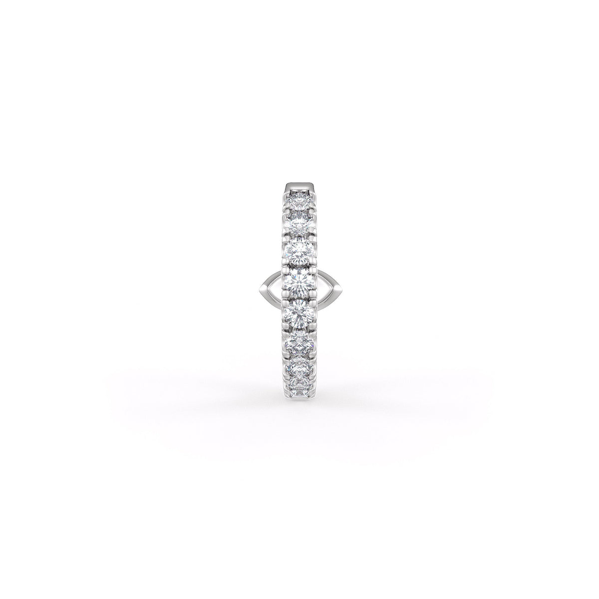 Diamond earring on a white background
