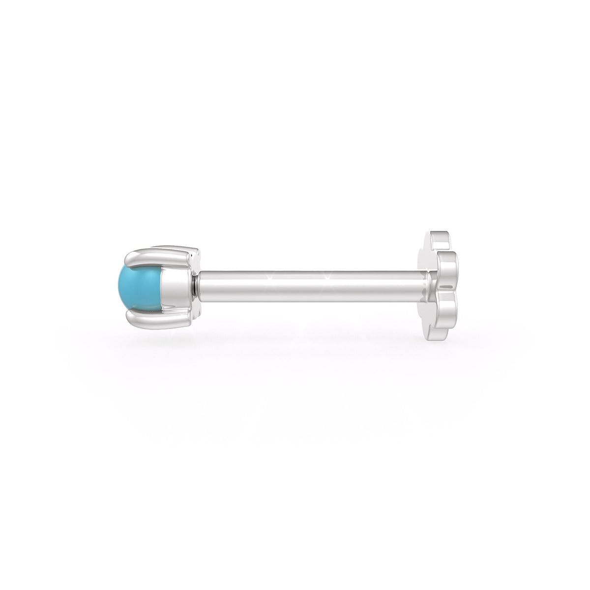 Stylish 18ct white gold nose pin
