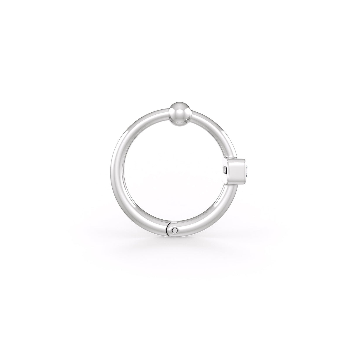 0.05ct diamond nose hoop in 18ct white gold